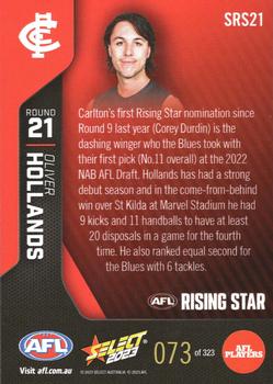 2023 Select Hilites & Rising Star AFL #SRS21 Oliver Hollands Back